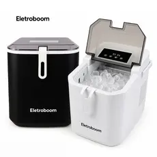 Máquina de Gelo Portátil Ice 12kg Cubos Elétrica Turbo Premium Eletroboom