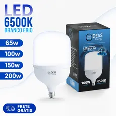 Lâmpada Super Bulbo Led 65/100/150/200W Potência 6500k E27 E40