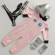 Fantasia Infantil de Astronauta Rosa com Acessórios – Brilha, Diverte e Estimula a Imaginação! 🚀🌟