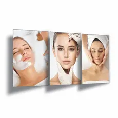 Kit Quadro Decortativo 120x60 Sala Quarto Clinica Esteticas spa consultorio kit 3 peças hall