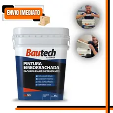 TINTA EMBORRACHADA BAUTECH 20KG PAREDE BLINDADA IMPERMEABILIZANTE (1 UNIDADE POR PEDIDO)