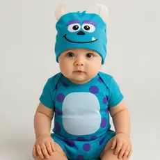 Body Bebê Infantil Monstros S.A Temático Mêsversario Fantasia Sullivan e Mike Para Menino E Menina