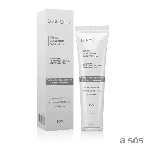 Creme Clareador para Virilha Axilas Dermosex | Uniformiza Tom da Pele, Clareia Manchas, Uso Unissex