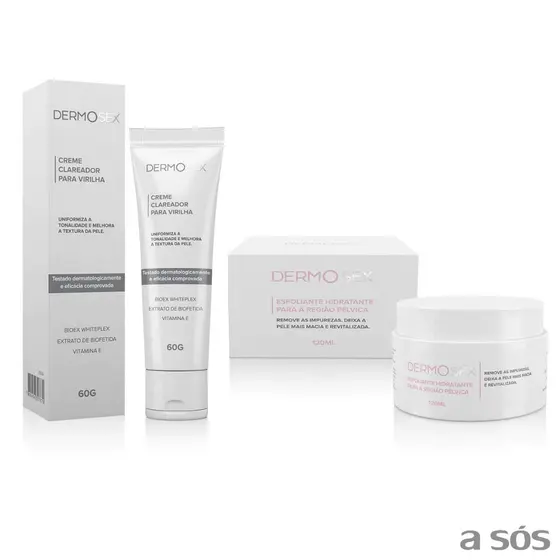 Kit Clareamento Íntimo Esfoliante + Creme Clareador Dermosex | Renovador Pélvico e Hidratante