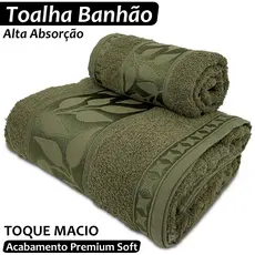 Jogo Toalha de Banho Banhão 100% Algodão – Grande e Alta Absorção – Aura Valletex | 1 Banhão 1 Rosto
