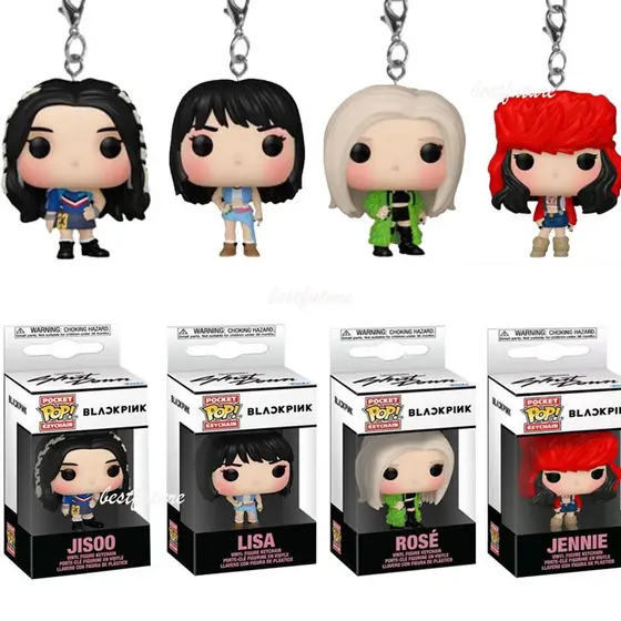 Funko Pop BLACKPINK Chaveiro Jennie Rose Jisoo Lisa Pendente Boneca Ornamental