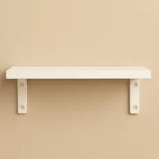 Kit Prateleira em MDF 30x10cm Com Par de Cantoneiras - Organize Com Elegância