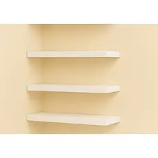 Kit 4 Unidades Prateleira Branca Em MDF 40x10cm - Ótimo Custo Benefício