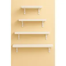 Kit 4 Prateleiras Brancas MDF Multiuso - Ótimo Custo Benefício