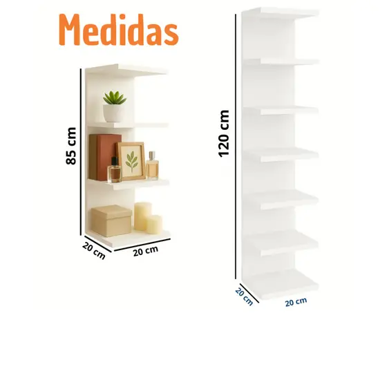 Torre Prateleira Estante Mdf 120 cm e 85 cm Multiuso Cozinha