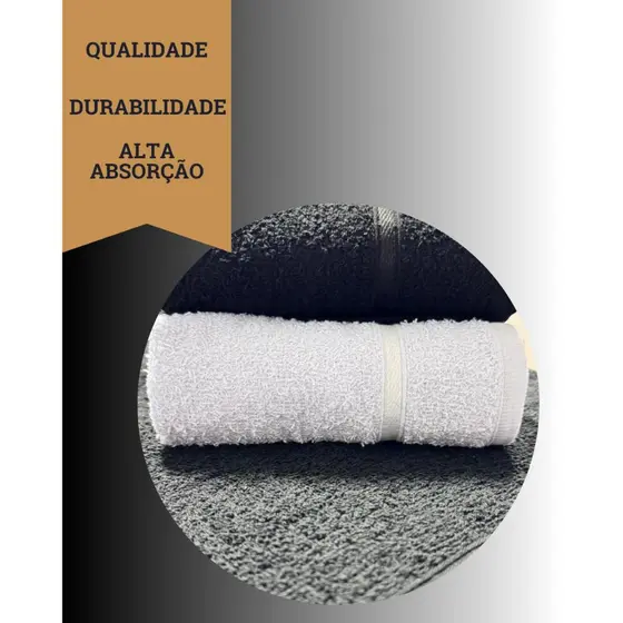 Kit com 15 Toalha de Rosto Grossa Para Salão Alta Absorção 40x70cm