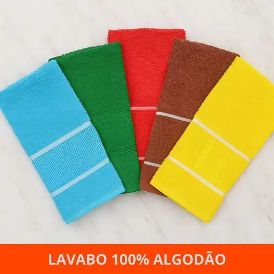 Kit Toalhas Lavabo Bordar Artesanato Personalizada 100% Algodão