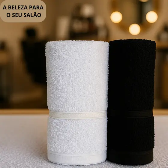 Kit 20 Toalhas de rosto Grande Felpudas para salão 100% algodão