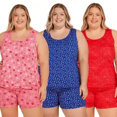 Pijama Baby Doll Feminino Plus Size Estampado, Conforto e Estilo para Dormir