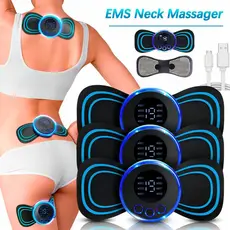 Kit 2 Peças Mini Massageador Cervical Elétrico Portátil para Aliviar Dores no Corpo e Pescoço
