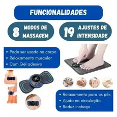 Massageador Portátil Recarregável – Para Pescoço, Costas e Pernas, Alívio de Tensão Muscular