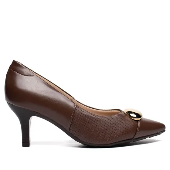 Scarpin Feminino Modare Napa Suprema Texturizado Marrom