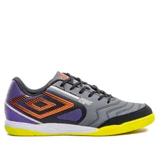 Chuteira Futsal Masculina Umbro Pro 5 Bump Club Cinza/Roxo