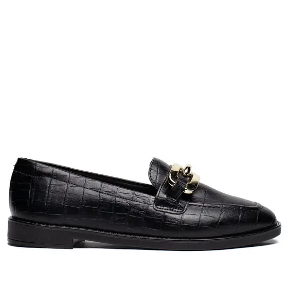 Mocassim Feminino Beira Rio Napa Croco Preto