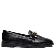 Mocassim Feminino Beira Rio Napa Croco Preto