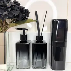 Kit Banheiro Preto + Porta Escova De Dente + Saboneteira + Difusor Aroma + Kit Organizador + Conjunto Pia Banheiro Luxo!