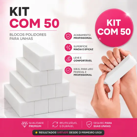 Lixas bloco para polimento de unhas alongamento gel fibra