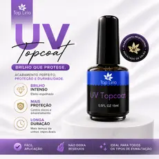 Top Coat  selante Lirió Led Uv Extra Brilho Gel Acrigel Unhas
