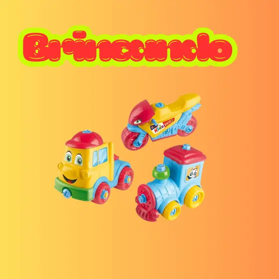 Kit Brinquedo Moto Trem Caminhão Multicolorido Diversão Para Crianças