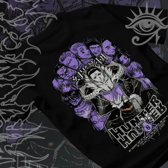Camiseta Basica e OVERSIZED Phantom Troupe Spider HunterxHunter Family Hisoka Anime Unissex - Darknezz