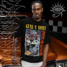 Camiseta Basica e OVERSIZED Guns n Roses Appetite For Destruction Rock Vintage Unissex - Darknezz