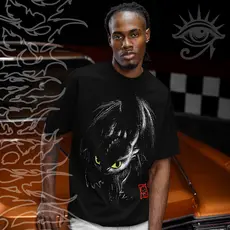 Camiseta Basica e OVERSIZED Como Treinar Seu Dragao Banguela Furia Da Noite Unissex - Darknezz