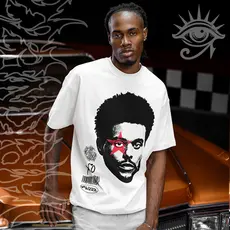 Camiseta Basica e OVERSIZED The Weeknd Xo Starboy After Hours Graphic Unissex - Darknezz