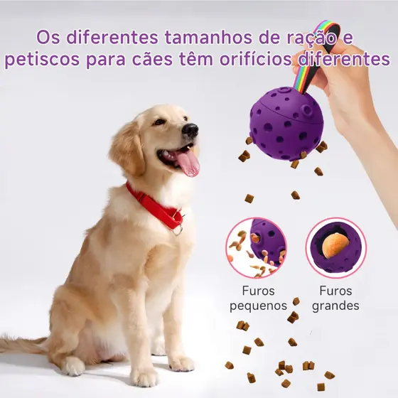 Bola de Distribuição de Comida Momovida Interativa para Cães Brinquedo Mastigável Formato Meteoro
