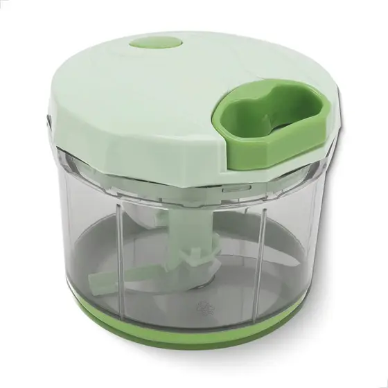 Processador Manual ZOLELE Picador Triturador Moedor Legumes Vegetais Frutas Carne Com Recipiente 1L
