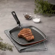 Bistequeira Frigideira Tramontina Loreto Aluminio Antiaderente Starflon Max 26cm 1L Quadrada Grill