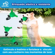 Bola Puxa-Puxa Momovida Interativa para Cães Cachorro Pet Brinquedo Resistente Cinto de Arremesso