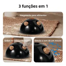 Brinquedo Interativo Momovida de Ratos Mouse para Gatos Emite Sons e Faz Movimentos Porta Petisco