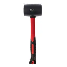 MARTELO DE BORRACHA PRETA, CABO EM FIBRA DE VIDRO, 450G, 1PC // MTX