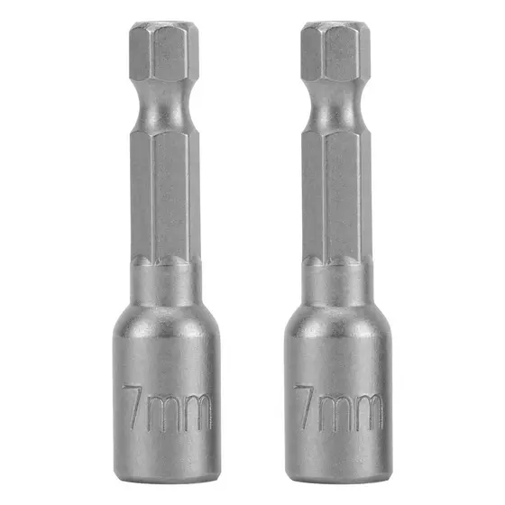 SOQUETE MAGNETICO PARA PARAFUSADEIRA, 7 MM - L 45 MM 2 PC//MTX