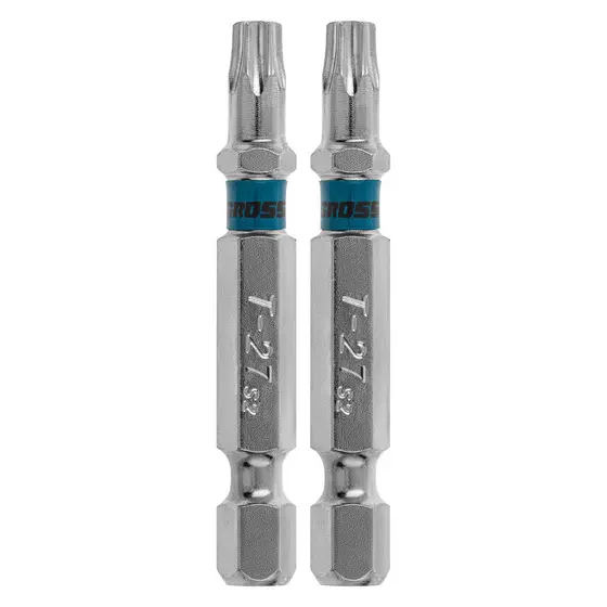 BITS TORX T27, ACO CROMO MOLIBDENIO, 50MM, 2PCS // GROSS