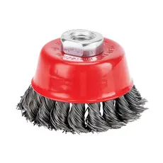 ESCOVA TIPO COPO ACO CARBONO TORCIDA ROSCA M14 75MM 1PC MTX