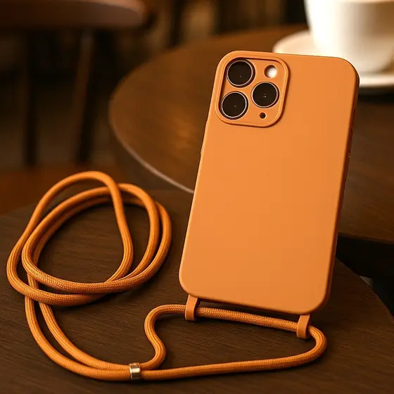 Capa Capinha  com Cordão de Veludo Luxo  Protetora Aveludada para iPhone