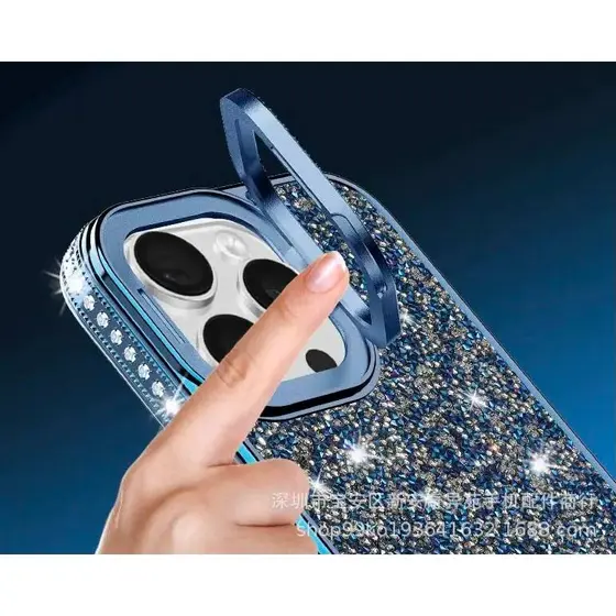 Capinha para Samsung e iPhone  Luxo com Strass e Glitter | Brilhante | Anti Queda | Proteção Total