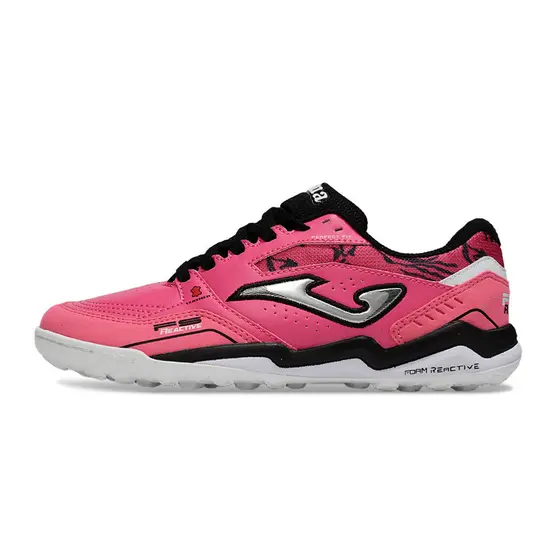Botas De Futebol Masculinas Top Flex Rebound TF Society Branco Preto Rosa Chuteiras Socyte