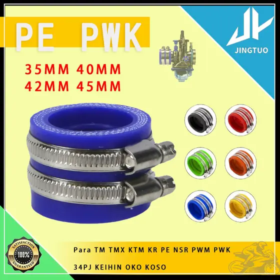 Adaptador de borracha para carburador de motocicleta 35/40/42/45mm para TM TMX KTM KR PE NSR PWM PWK KEIHIN OKO KOSO