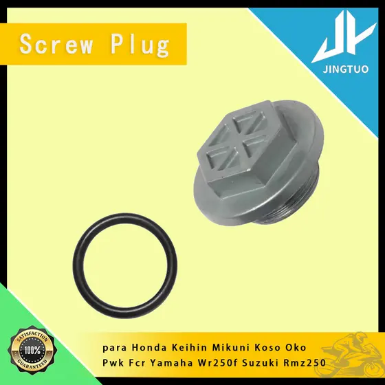 Plugue De Parafuso Para Tigela Flutuante De Carburador De Motocicleta Com Anel De Vedação Honda Keihin Mikuni Koso Oko P