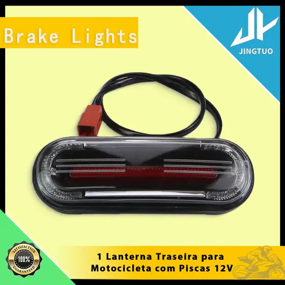 1Pc Luz Traseira Da Motocicleta Com Sinais De Volta 12V Moto Luzes Freio Traseiro Posição Lâmpada ATV Lanternas Traseira