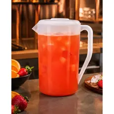 Jarra Plástica 2 Litros Com Tampa Resistente Servir Suco Água Drinks Caldo de Cana Refrescante