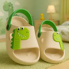 Chinelo Infantil Nuvem Slide Dino Meninos Dragão Macio Animais Confortável Leve Masculino