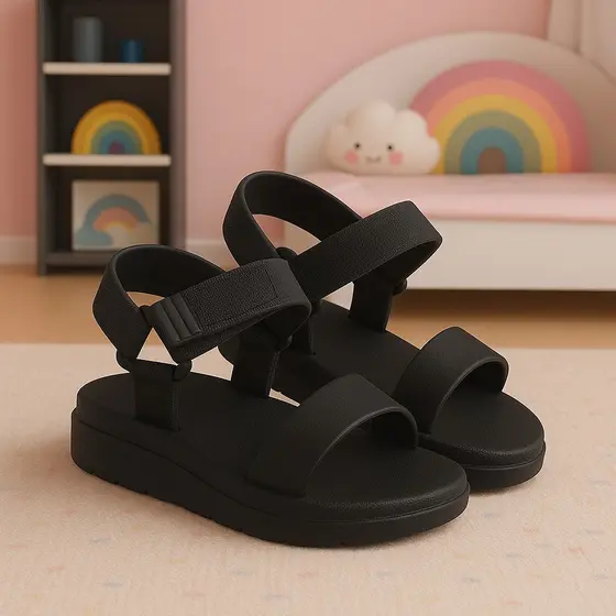 Sandália Papete Infantil Meninas Crianças Leve Confort Antiderrapante Velcro Dia a Dia